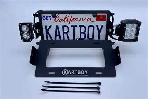lighted license plate mount